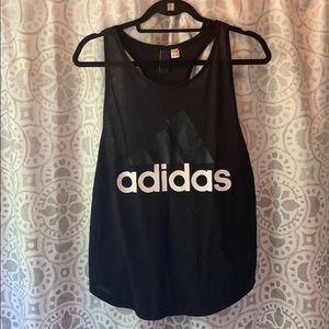 Black adidas workout top